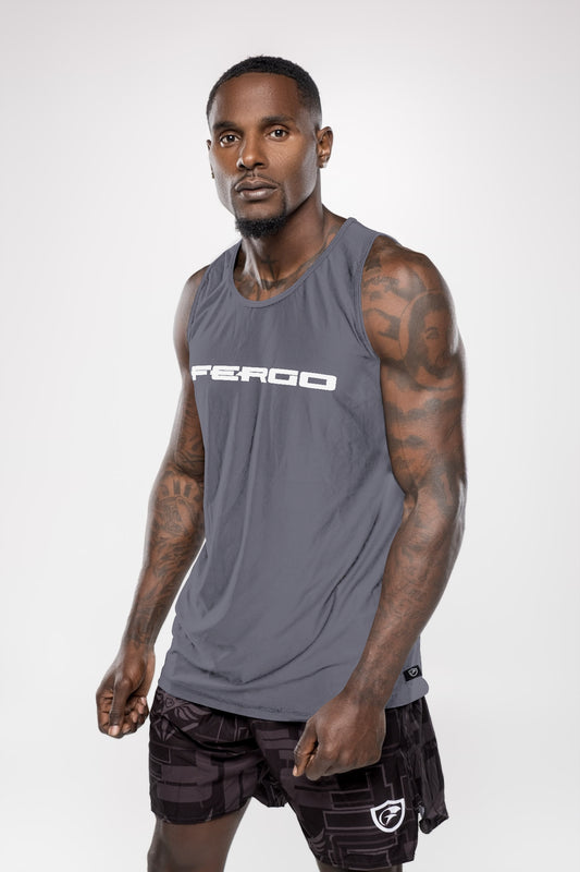 Men Fergo Performance Tanks- Grey Color