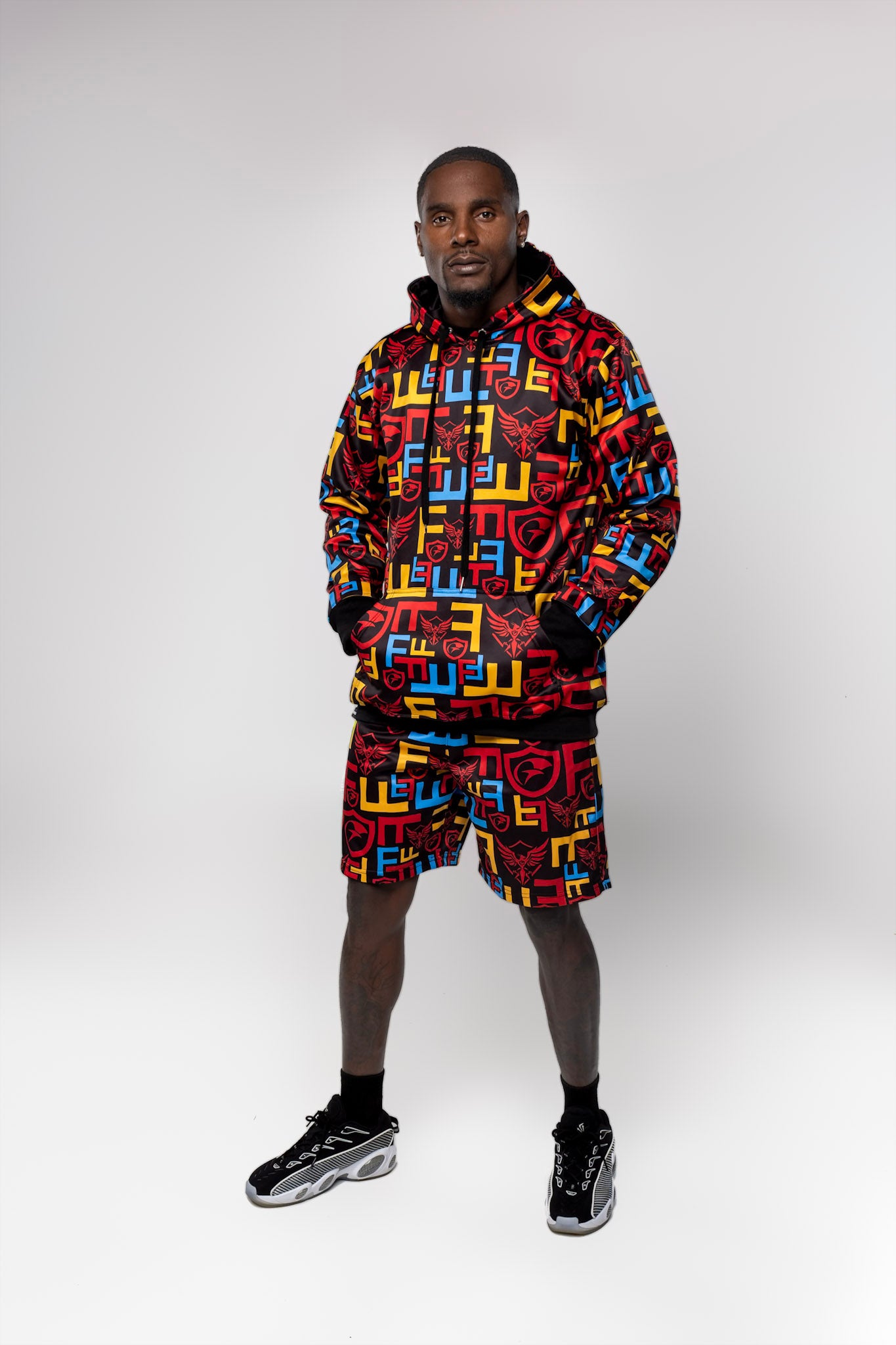 Men Colorful Fleece Short