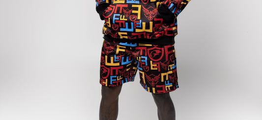 Men Colorful Fleece Short