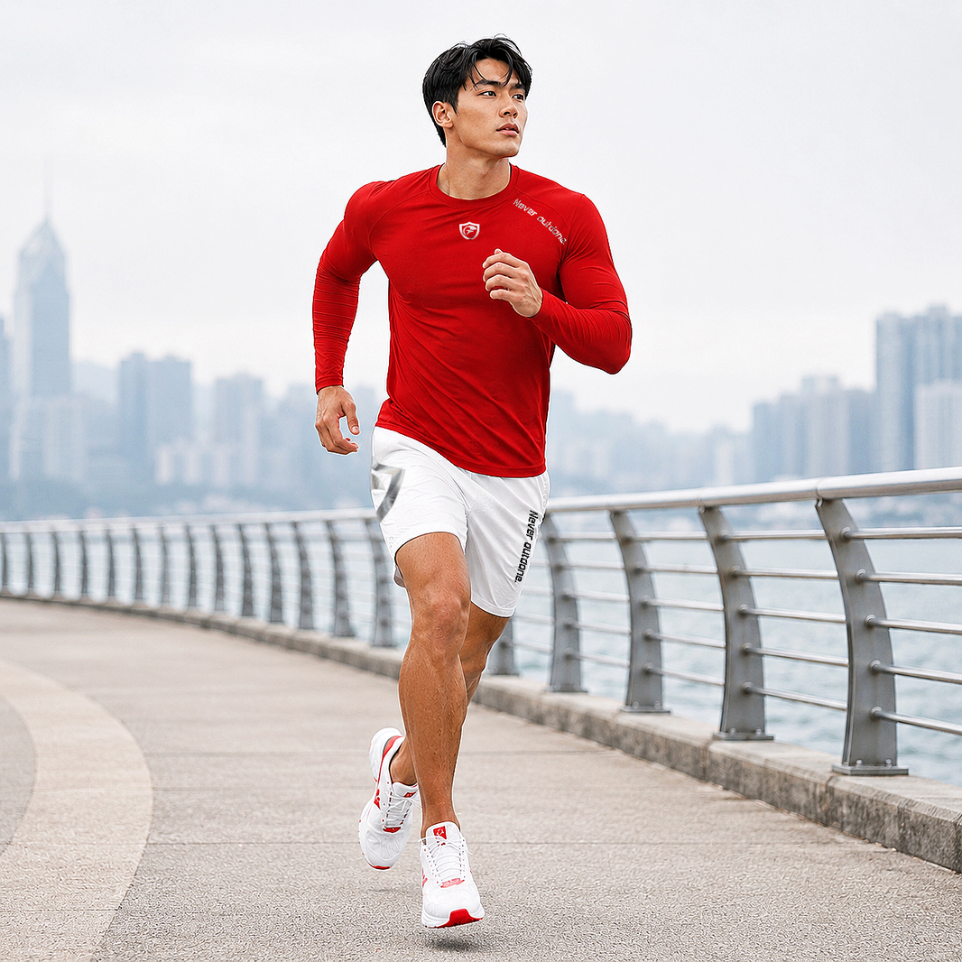 MEN’S Cool-Dry Fit Long Sleeve Mock Neck