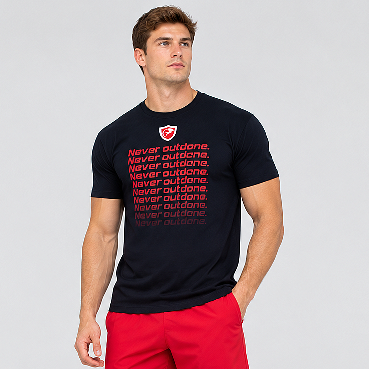 Never Outdone T-shirt | Essentials Collection Black