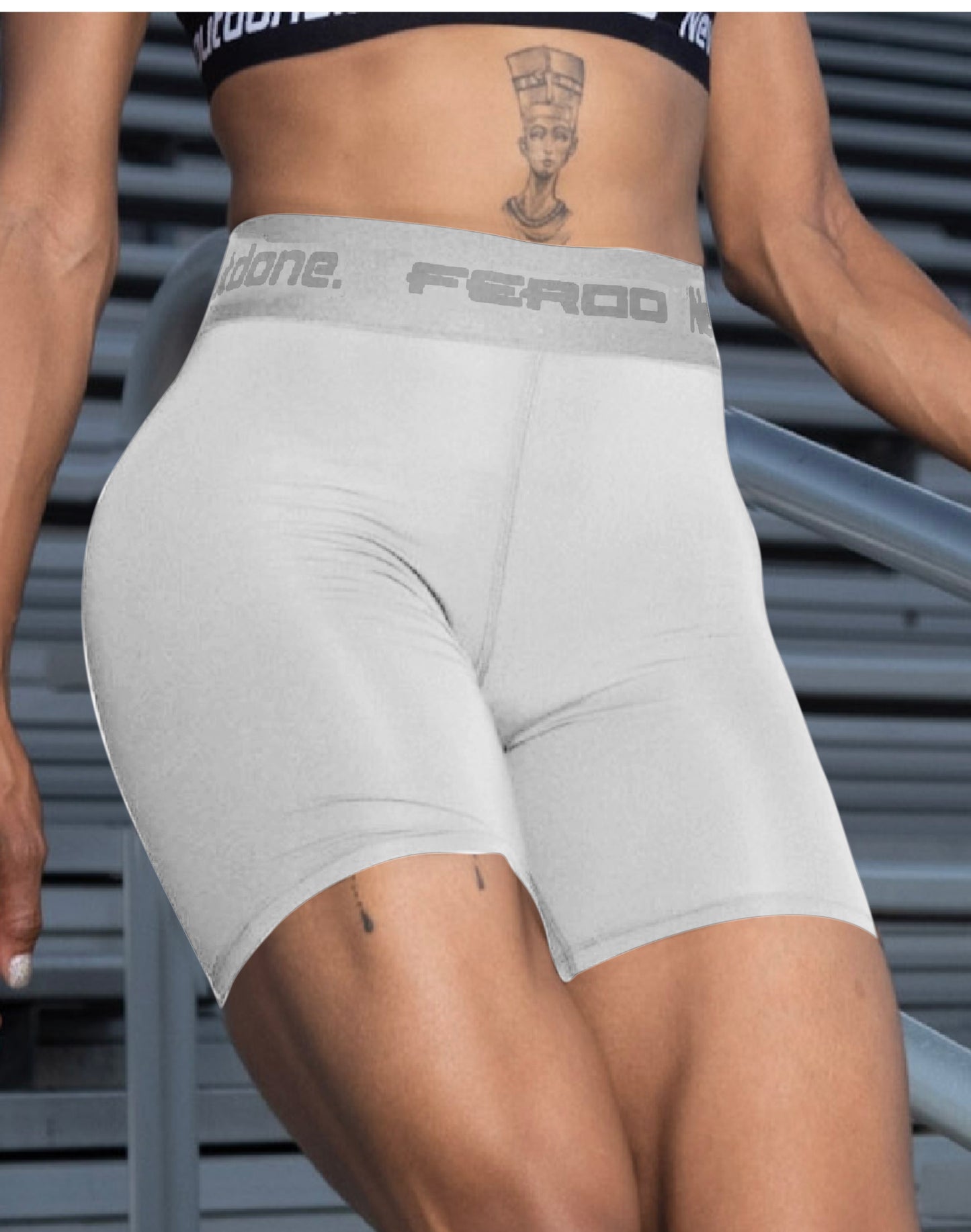 Women White Sports shorts