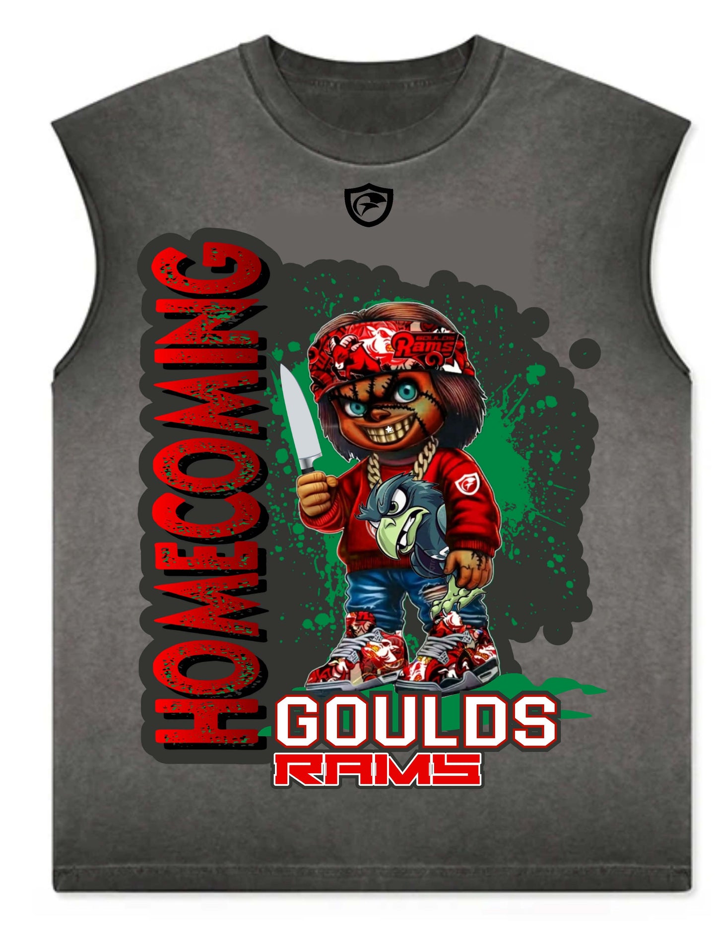 Rams Homecoming Spooky Season Sleeveless Tee | Goulds Rams Collection