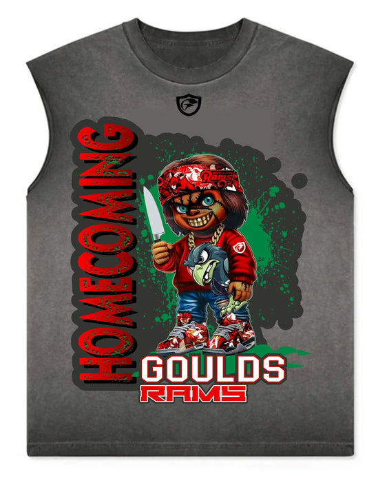 Rams Homecoming Spooky Season Sleeveless Tee | Goulds Rams Collection