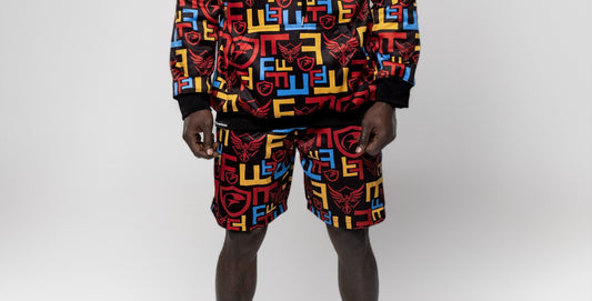 Men Colorful Fleece Short