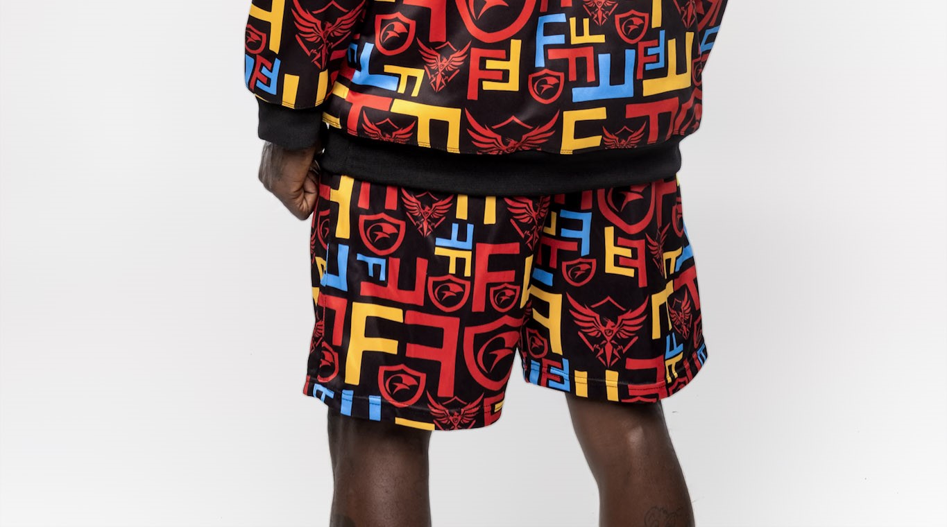 Men Colorful Fleece Short