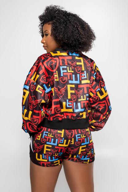 Women Colorful Fleece Full Zip Hoodie