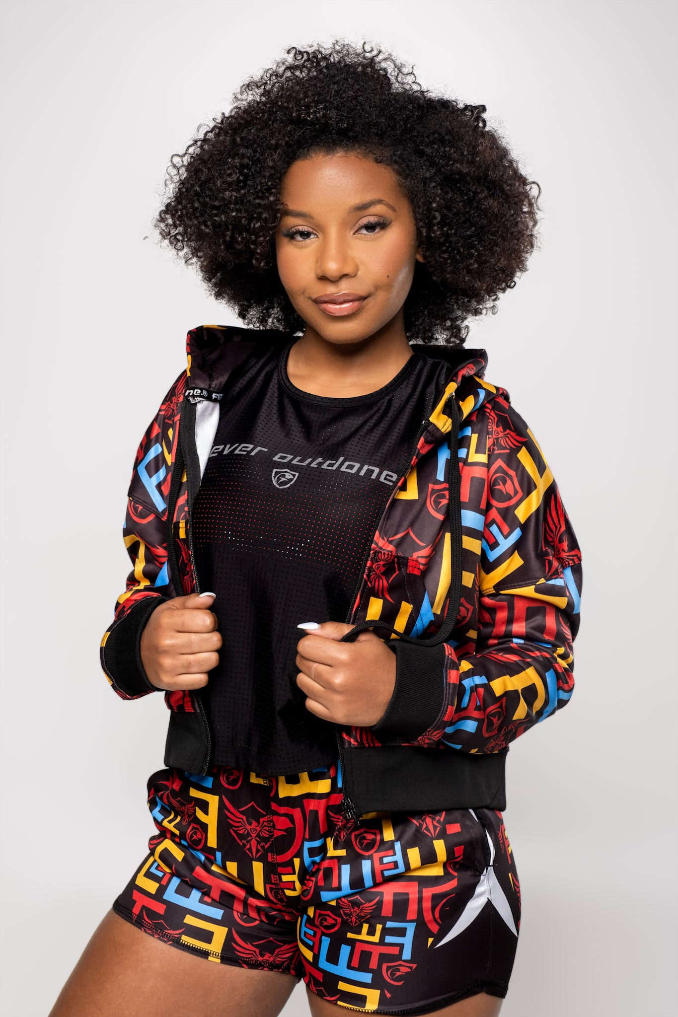 Women Colorful Fleece Full Zip Hoodie