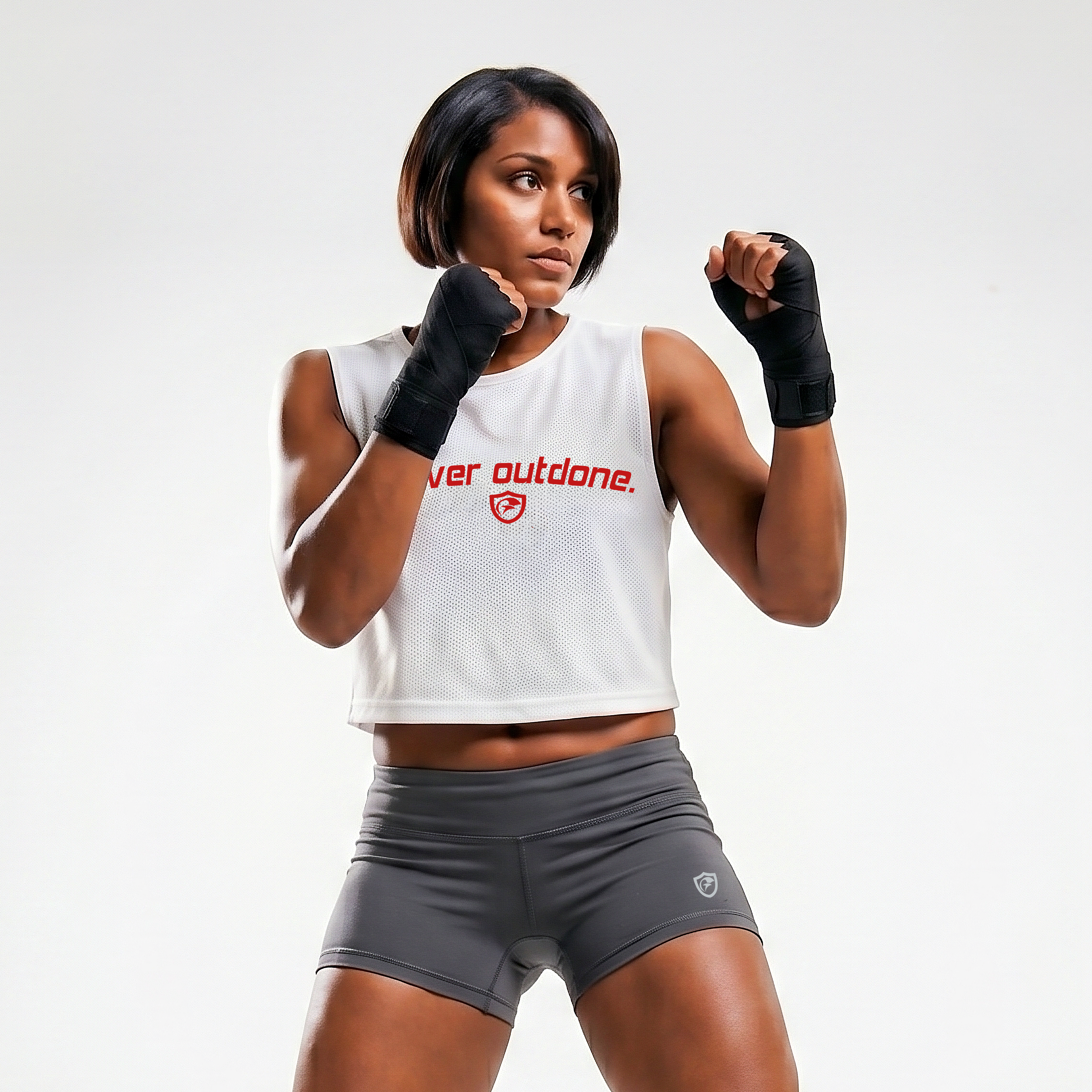 High Neck Cropped Training Tank Top