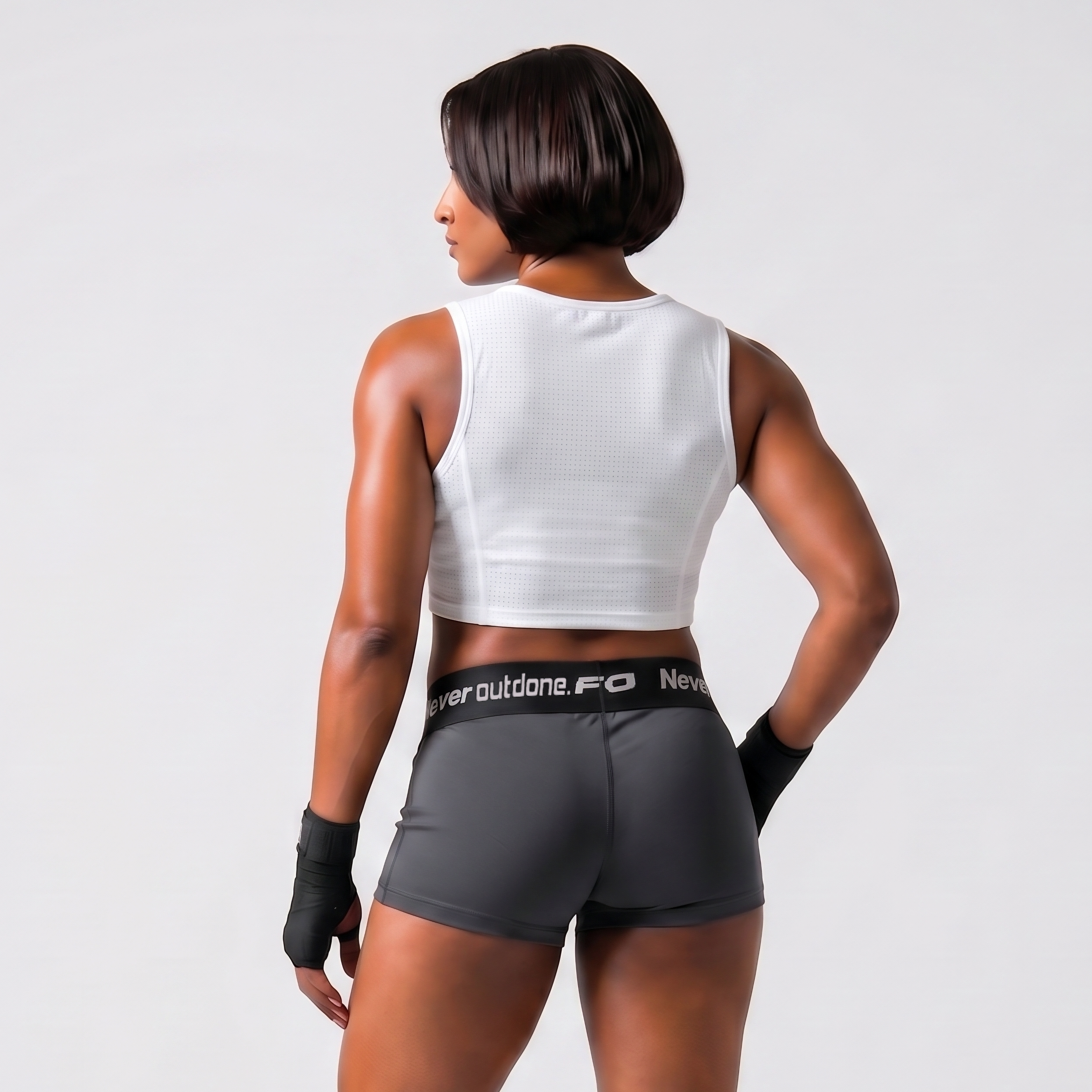 High Neck Cropped Training Tank Top