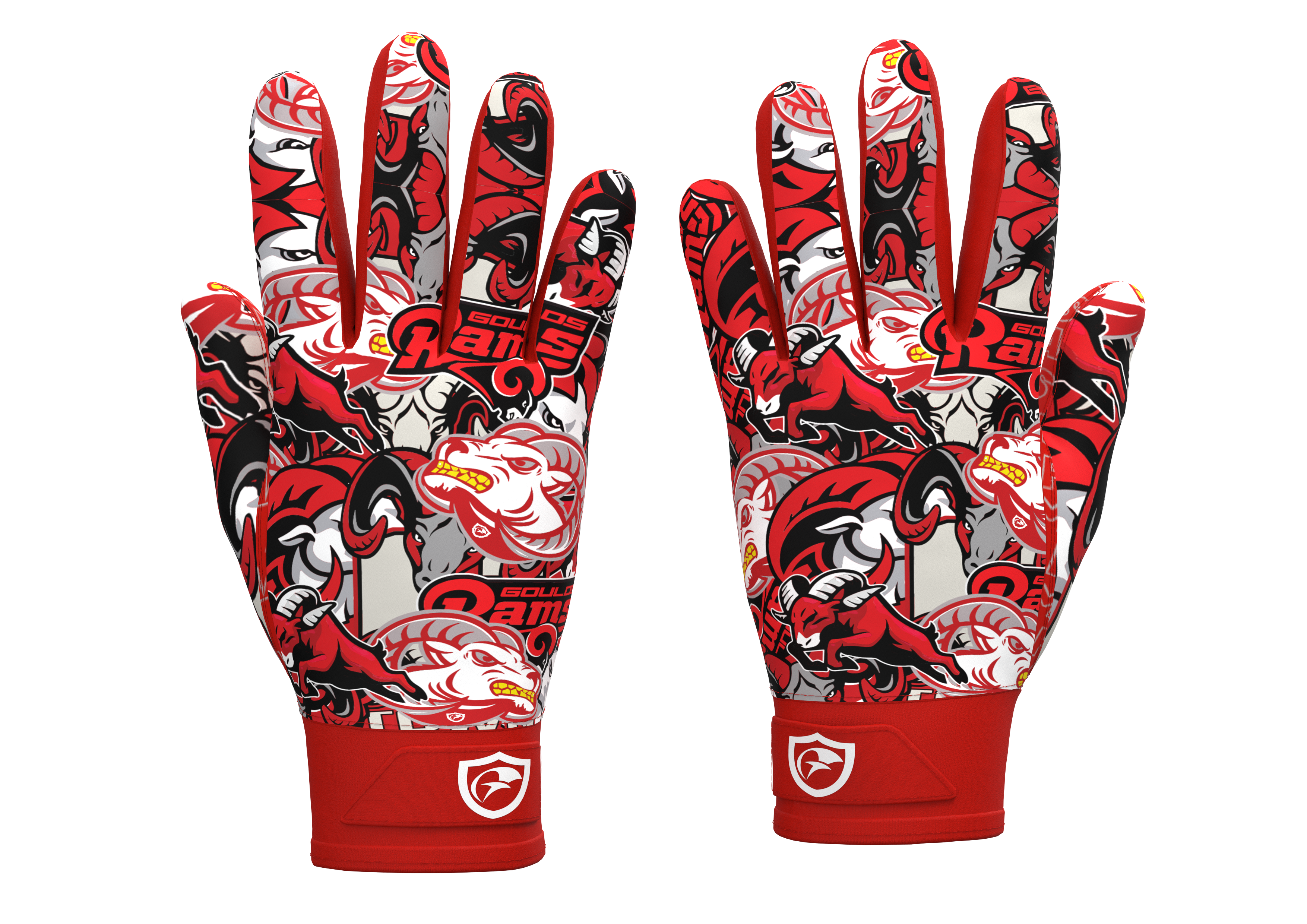 Rams Collage Football Gloves | Goulds Rams collection