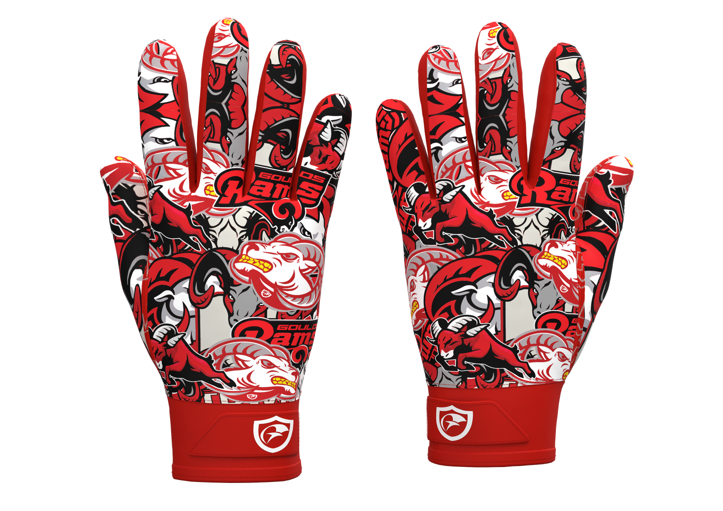 Rams Collage Football Gloves | Goulds Rams collection