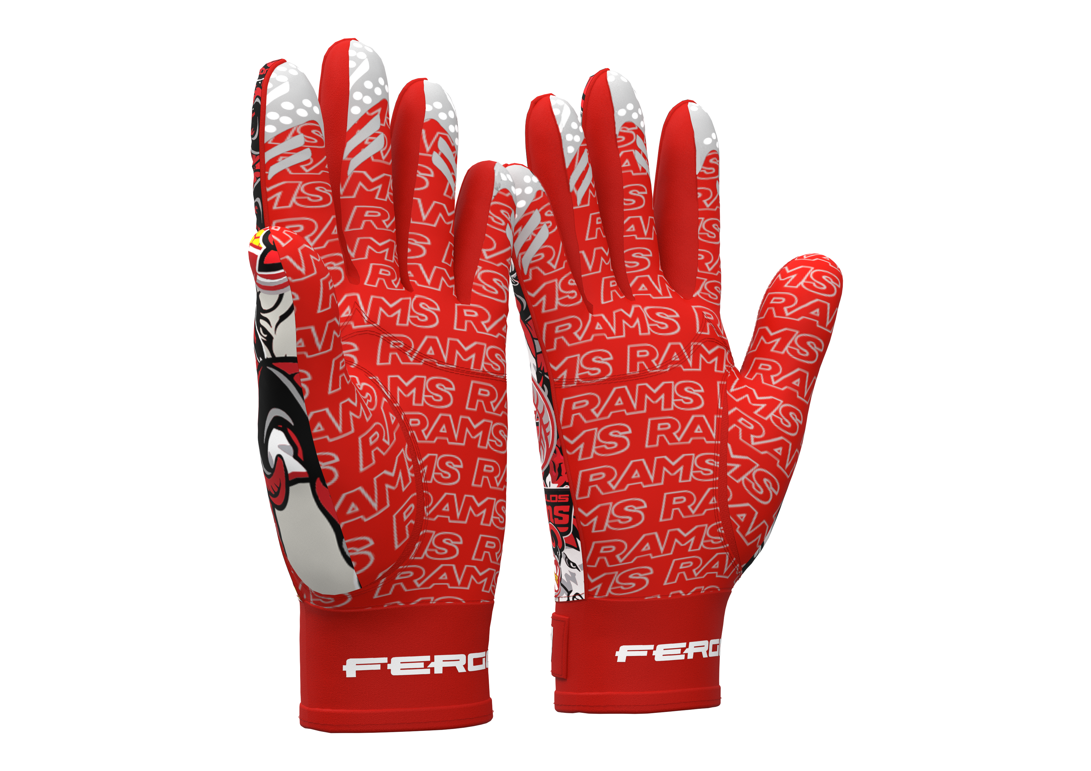 Rams Collage Football Gloves | Goulds Rams collection