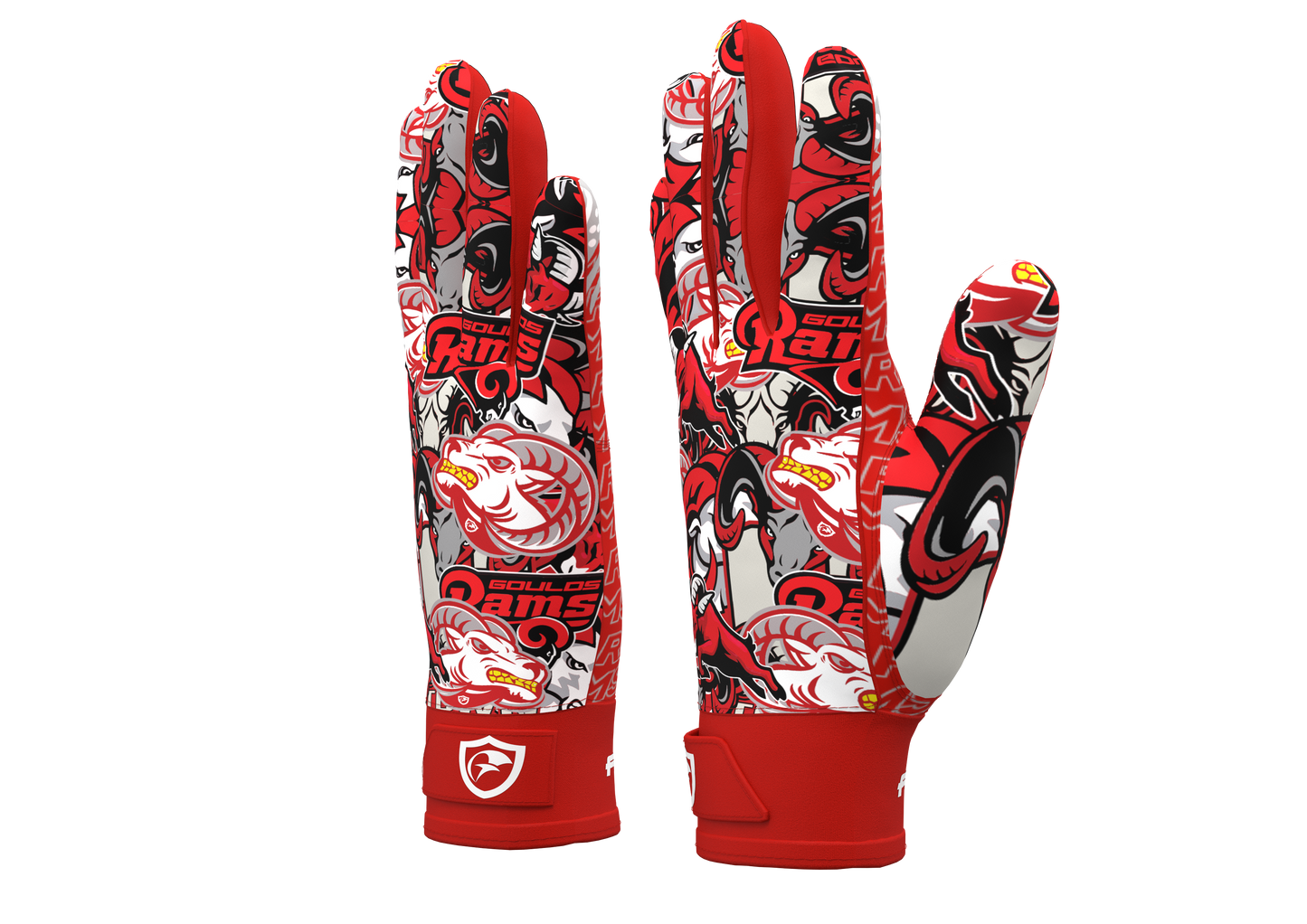 Rams Collage Football Gloves | Goulds Rams collection