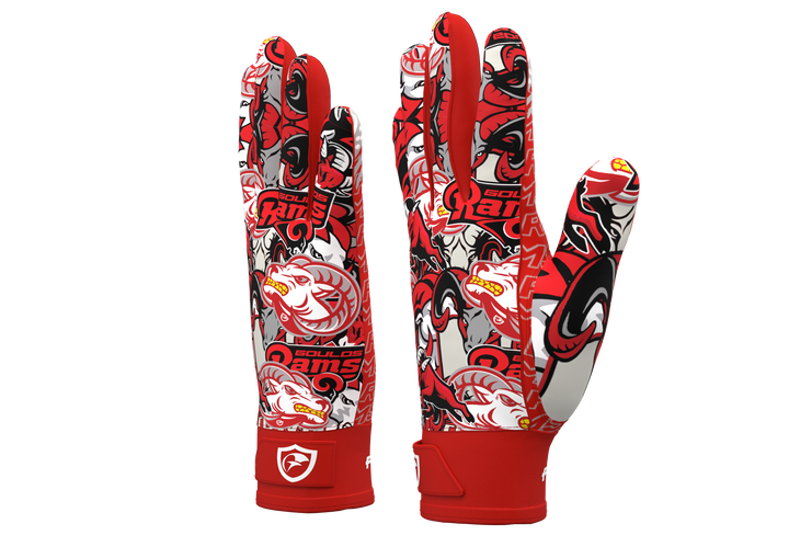 Rams Collage Football Gloves | Goulds Rams collection