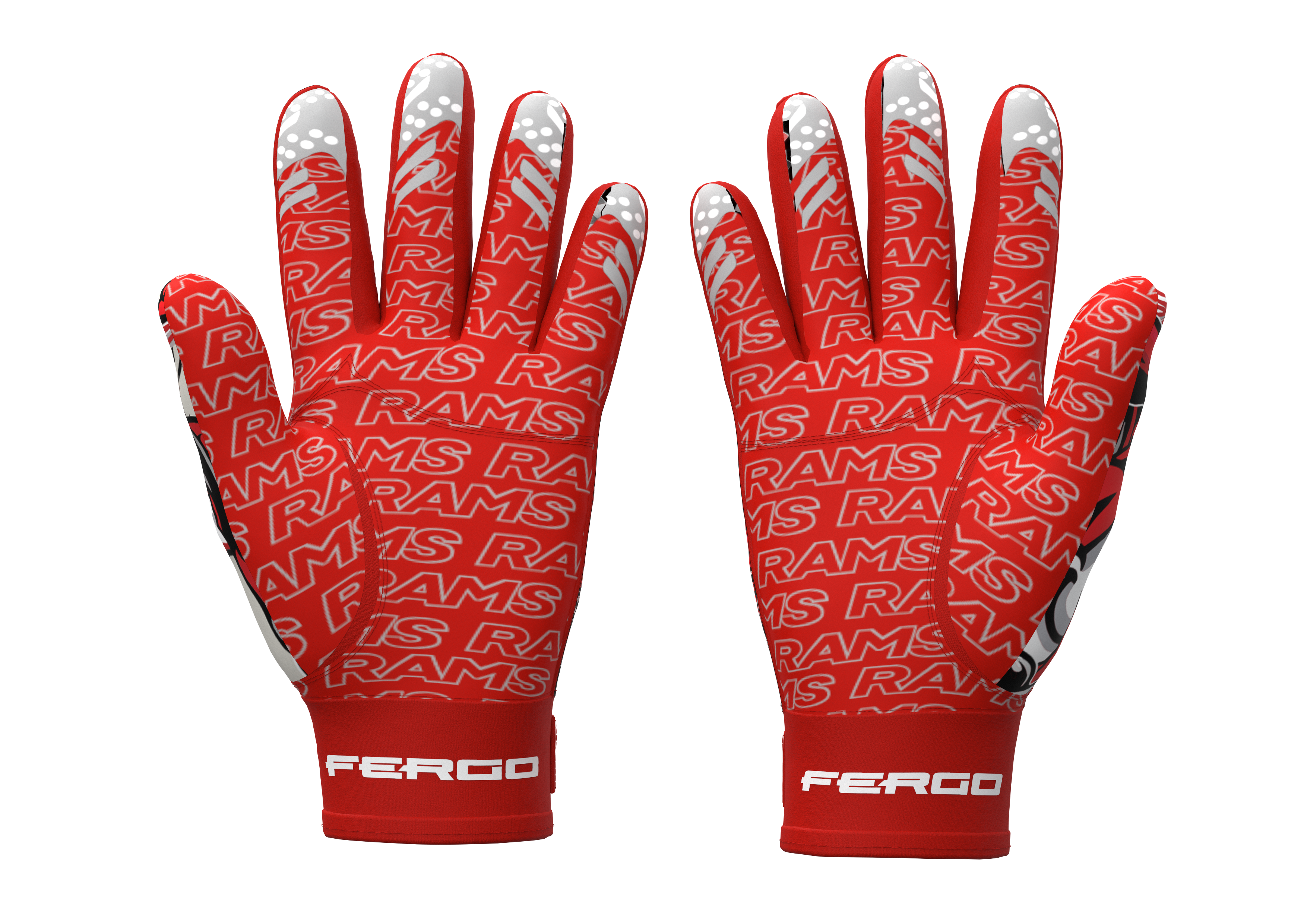 Rams Collage Football Gloves | Goulds Rams collection