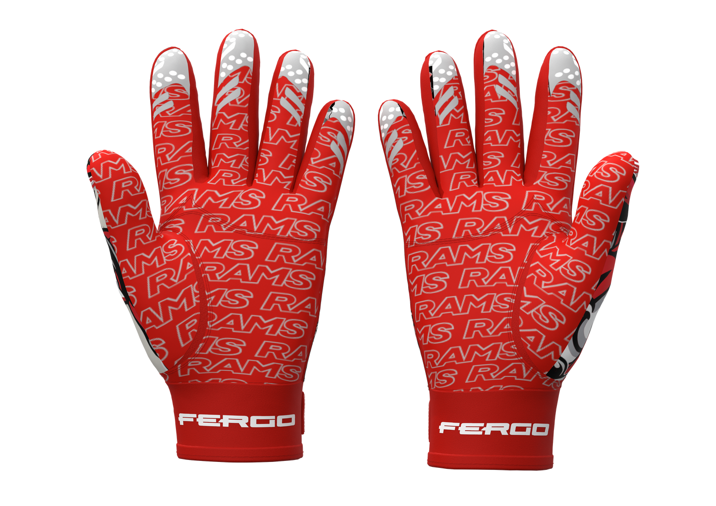Rams Collage Football Gloves | Goulds Rams collection