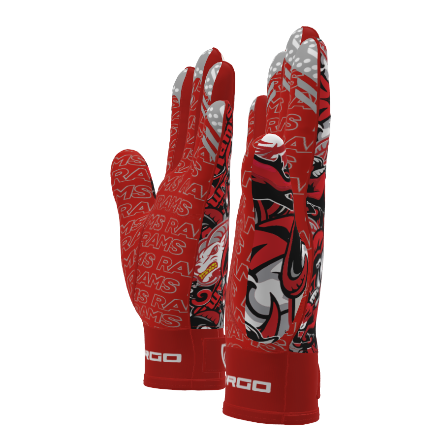 Rams Collage Football Gloves | Goulds Rams collection