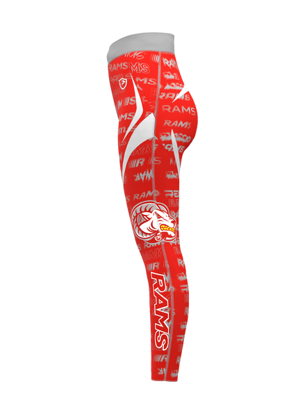 Lady Rams Leggings (RED) | Goulds Rams Collection