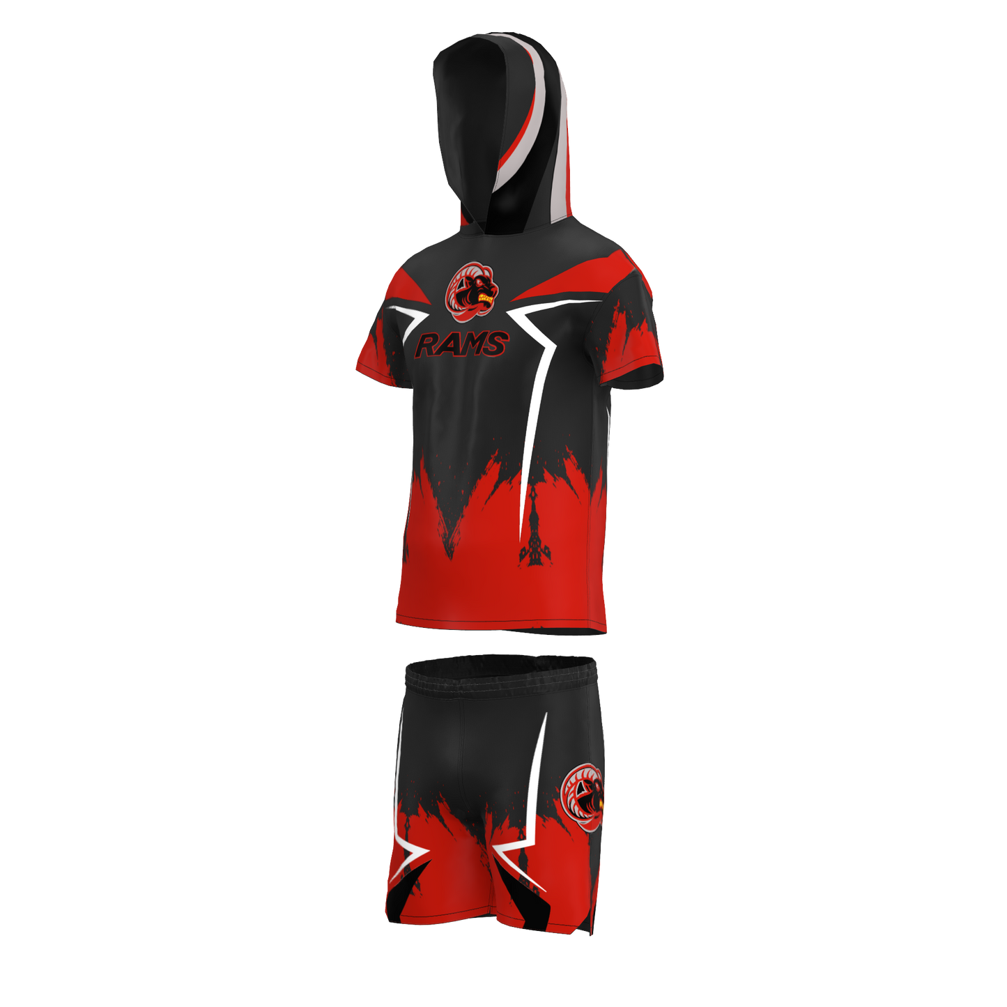 Rams Bolt Short Sleeve Hoodie & Shorts Set | Goulds Rams Collection