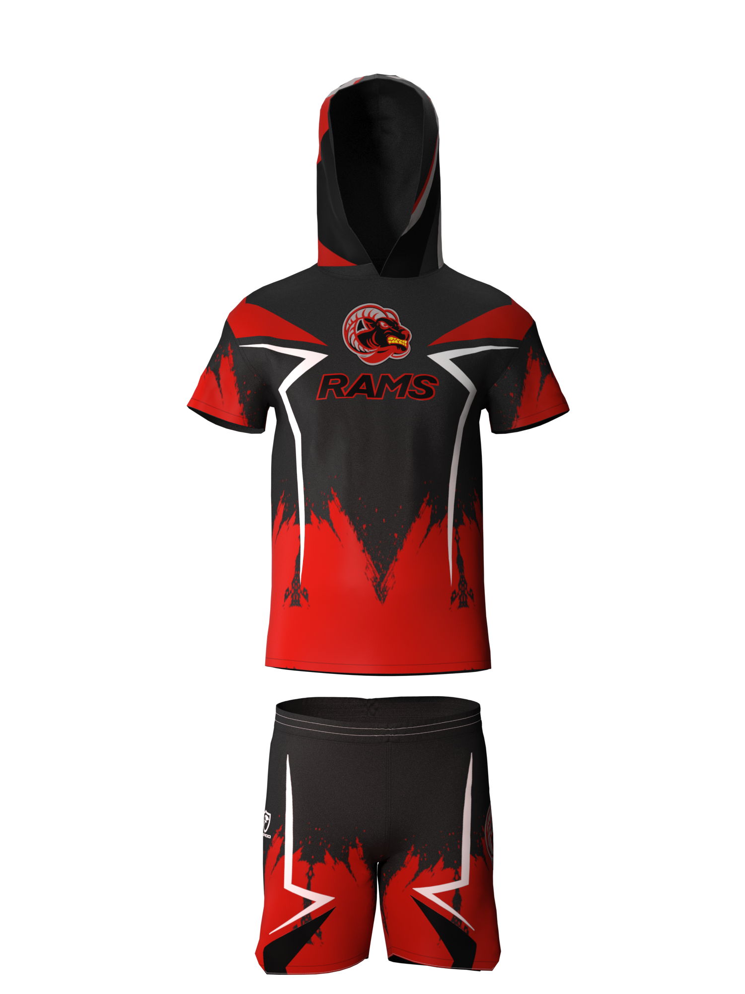 Rams Bolt Short Sleeve Hoodie & Shorts Set | Goulds Rams Collection