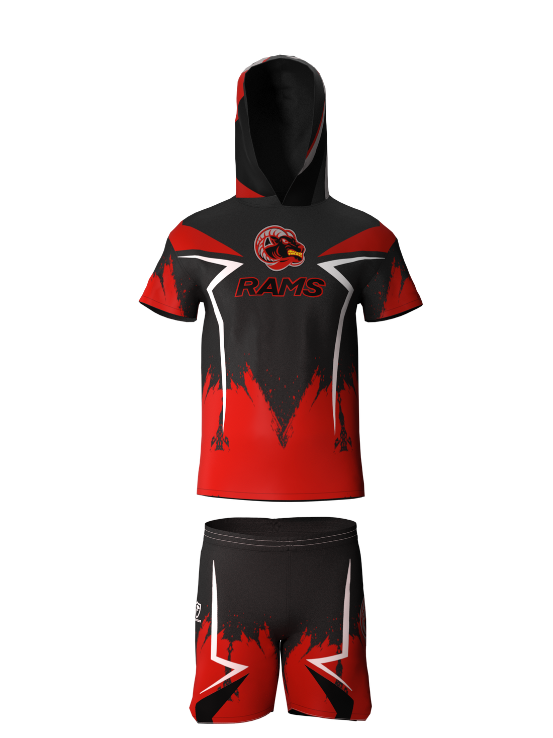 Rams Bolt Short Sleeve Hoodie & Shorts Set | Goulds Rams Collection