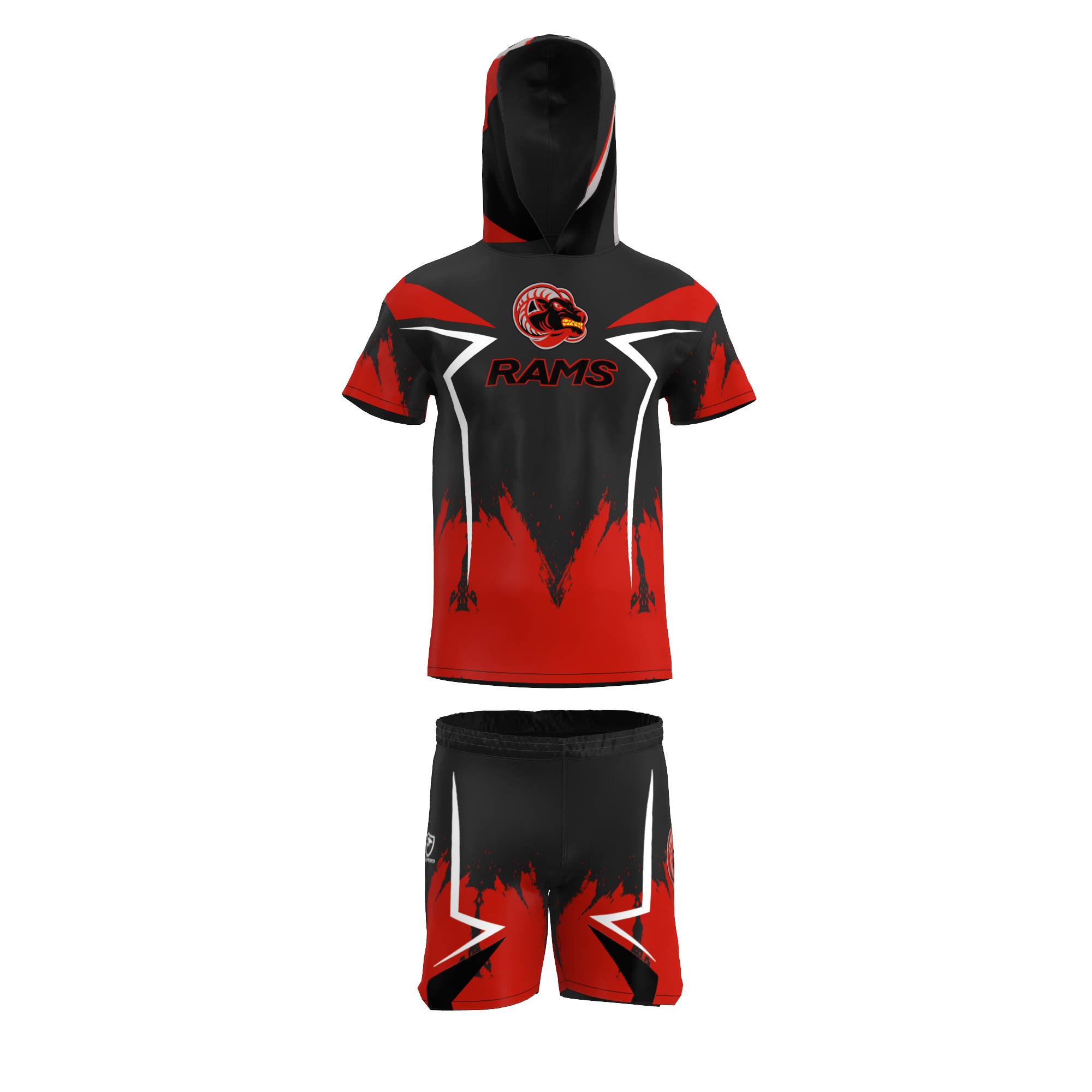 Rams Bolt Short Sleeve Hoodie & Shorts Set | Goulds Rams Collection