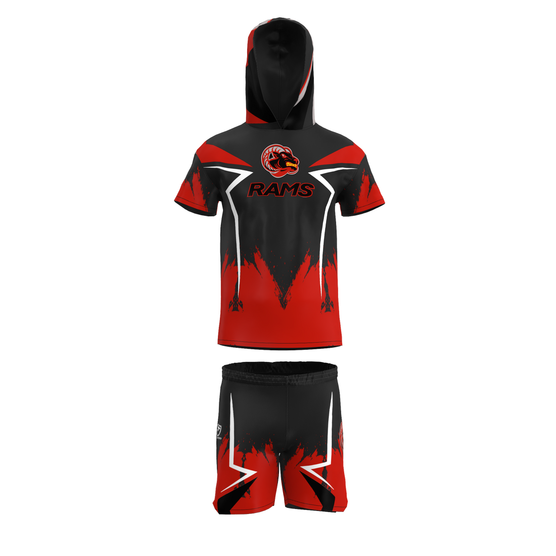 Rams Bolt Short Sleeve Hoodie & Shorts Set | Goulds Rams Collection