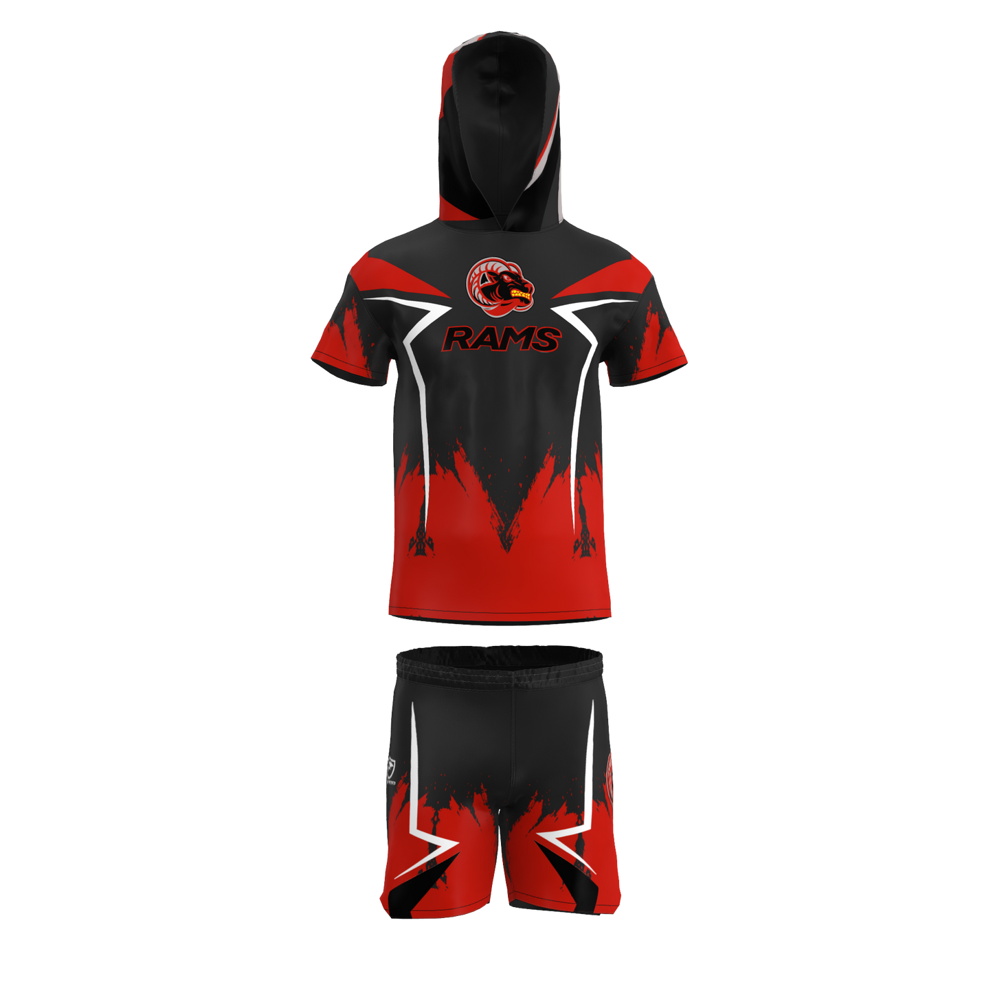 Rams Bolt Short Sleeve Hoodie & Shorts Set | Goulds Rams Collection