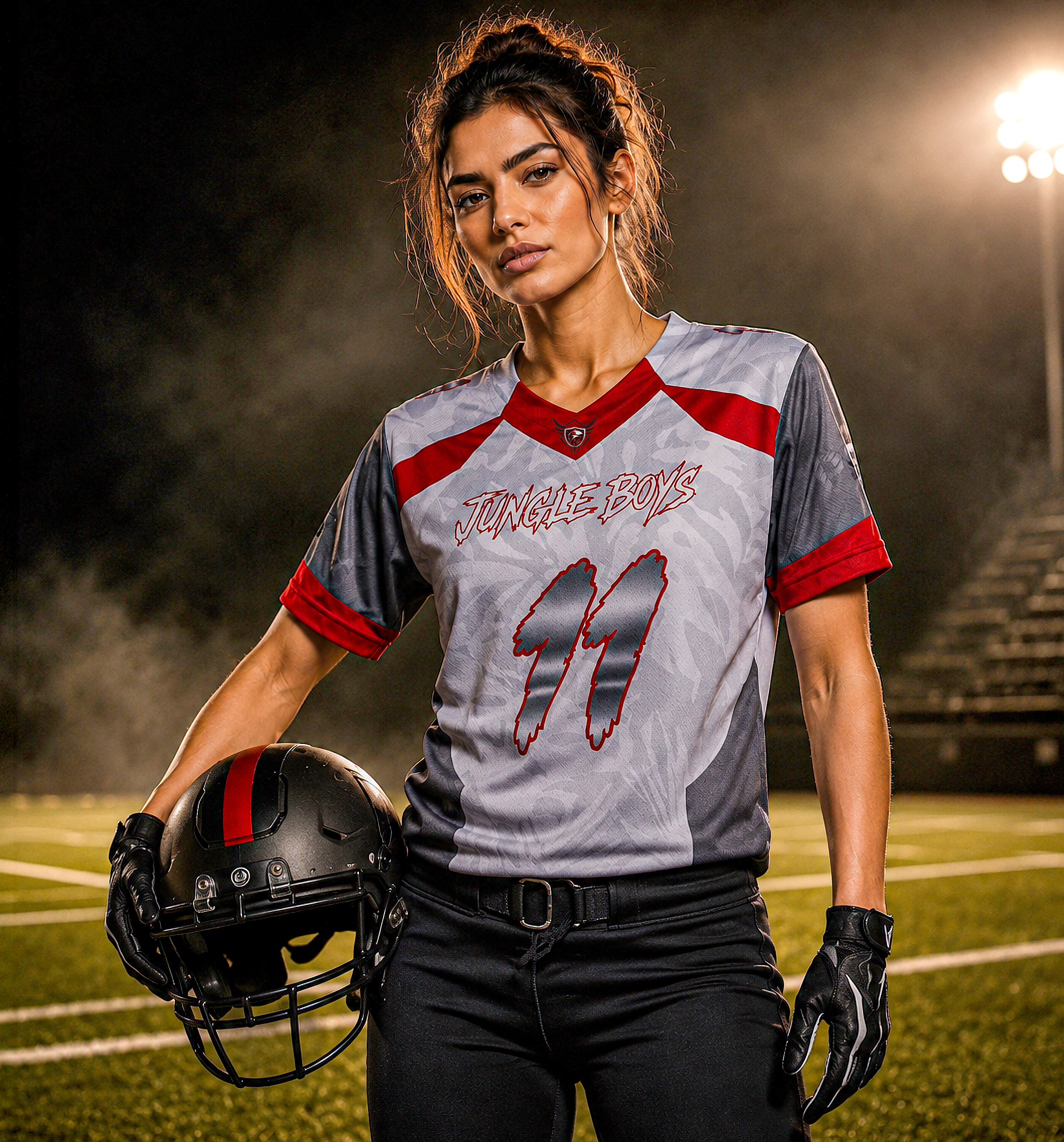 Lady Rams Football Jersey Custom Numbers and Names on Back | Goulds Rams Collection