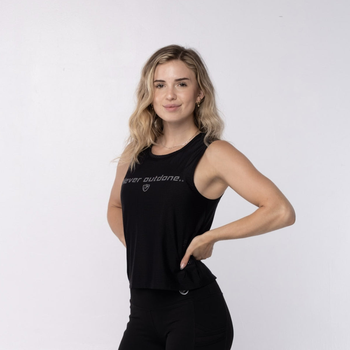 High Neck Cropped Training Tank Top