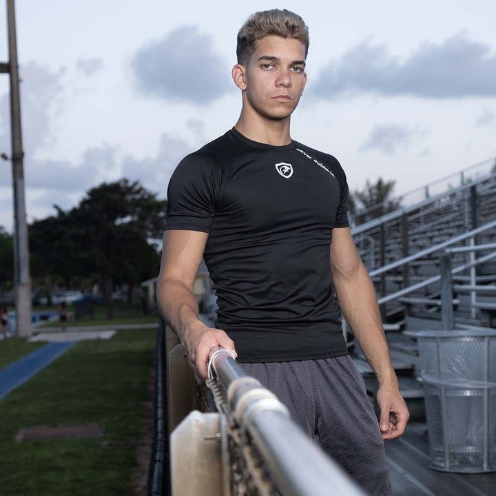 Men Compression Shirt Black Small