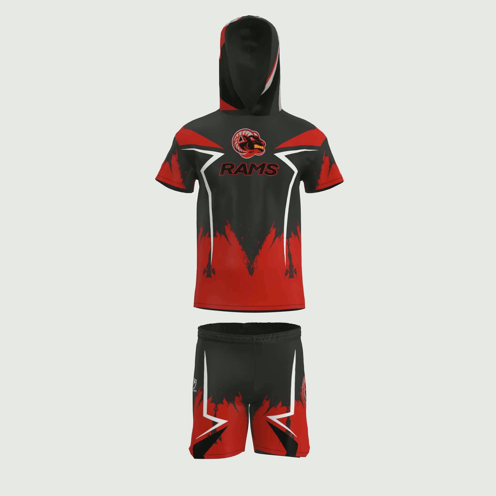 Rams Bolt Short Sleeve Hoodie & Shorts Set | Goulds Rams Collection