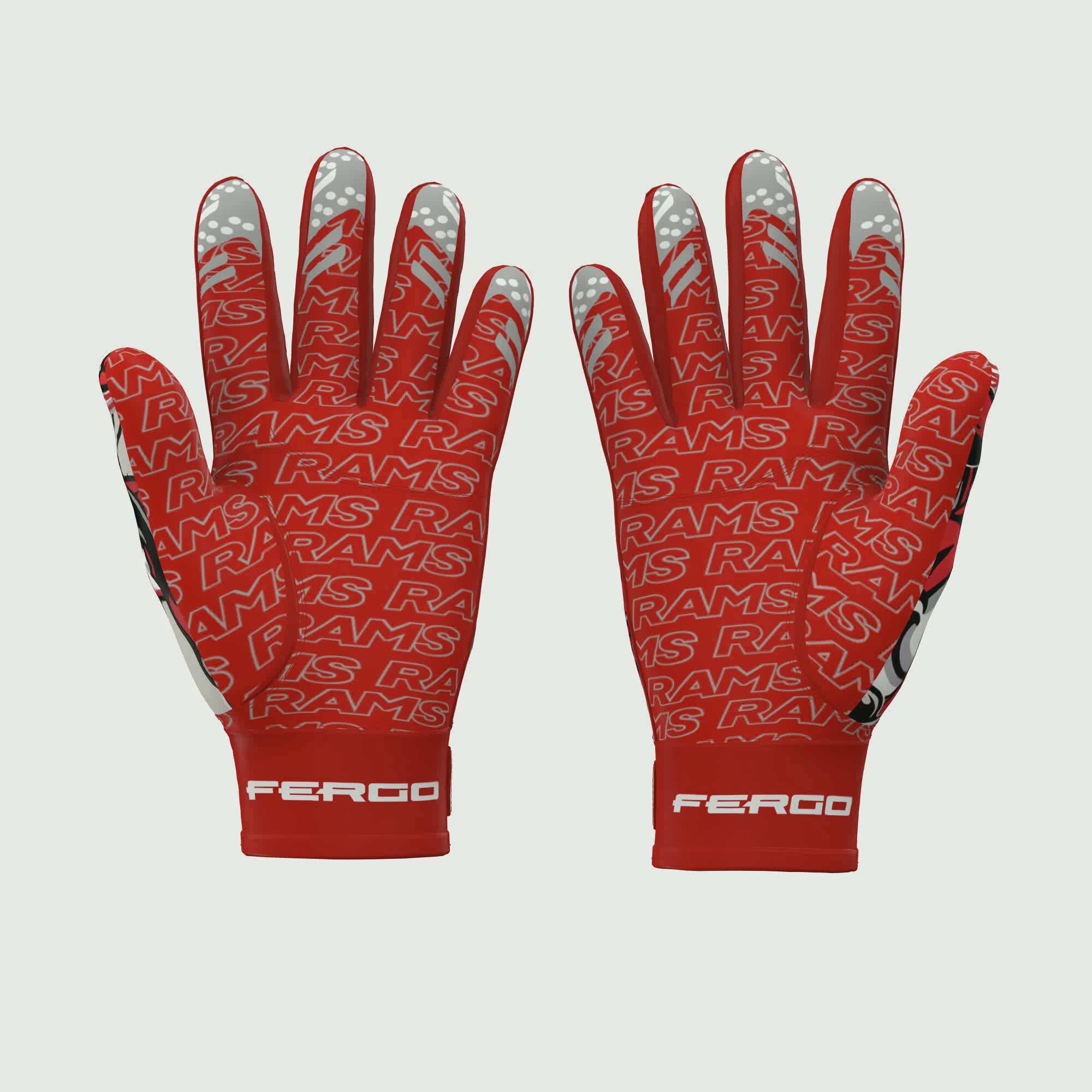 Rams Collage Football Gloves | Goulds Rams collection