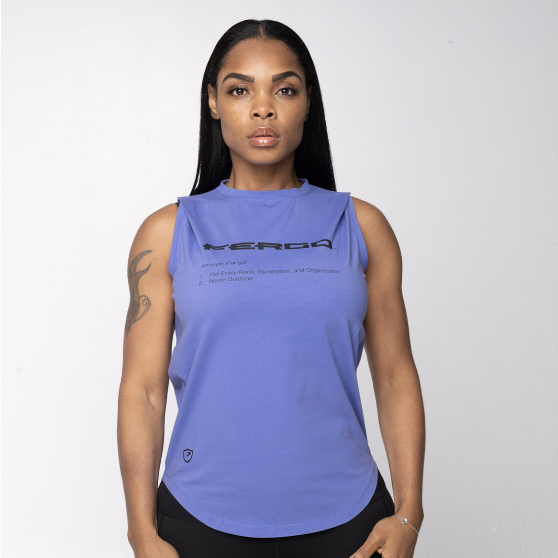 Loose Workout Tee Blue Large