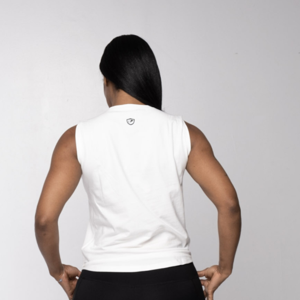 Women's Loose Workout Tee-White-X-Small